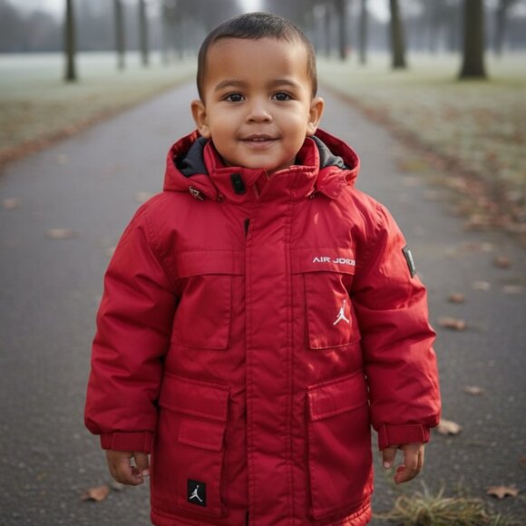 Nike Air Force Other - Air Jordan Toddler Red Puffer Jacket Coat Size 2T
